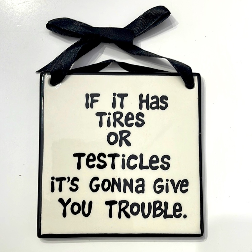 Hand painted ceramic decoration: 4.25” x 4.25”